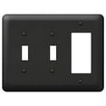 thumbnail image 1 of Amerelle 935TTRBK Moderne Wallplate 2 Toggle / 1 Rocker Steel Black 1-Pack, 1 of 7