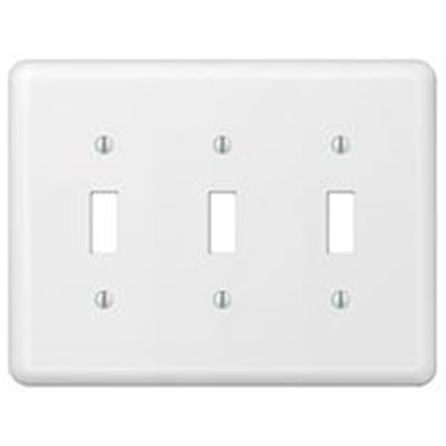 Amerelle Devon White 3-Gang Steel Toggle Wall Plate