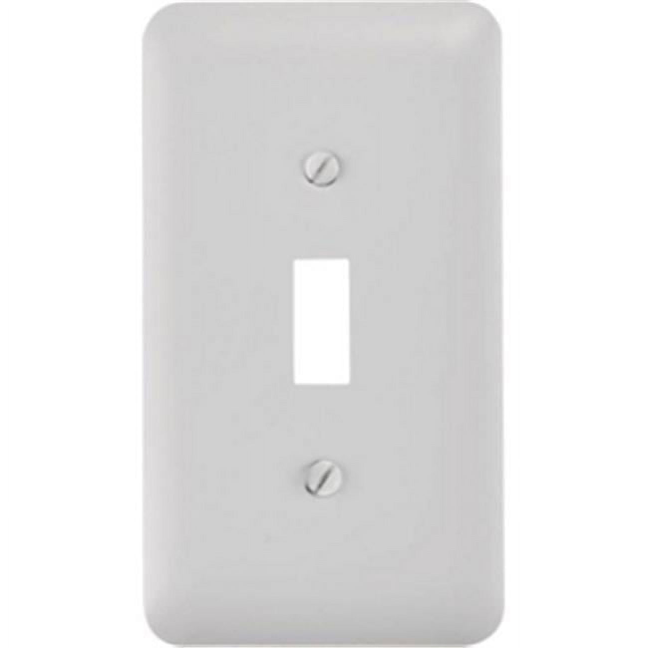 Amerelle White Steel 1-Gang Toggle Wall Plate