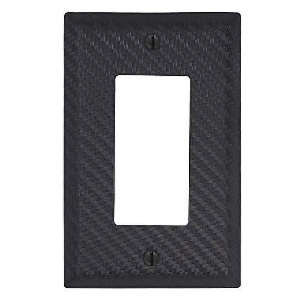 Black Stamped Steel Single Rocker Wall Plate