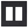 thumbnail image 1 of Amerelle 944RRBK Moderne Wallplate 2 Rocker Steel Black 1-Pack, 1 of 6