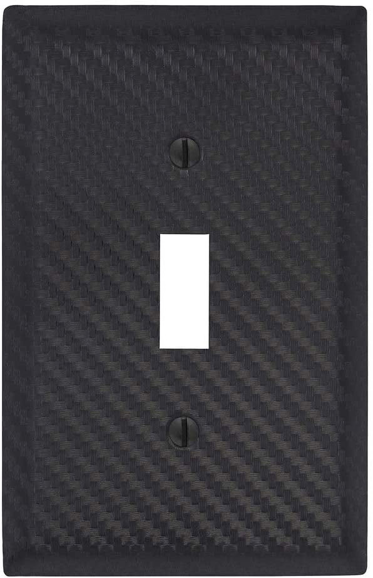 Black Stamped Steel Single Toggle Wall Plate