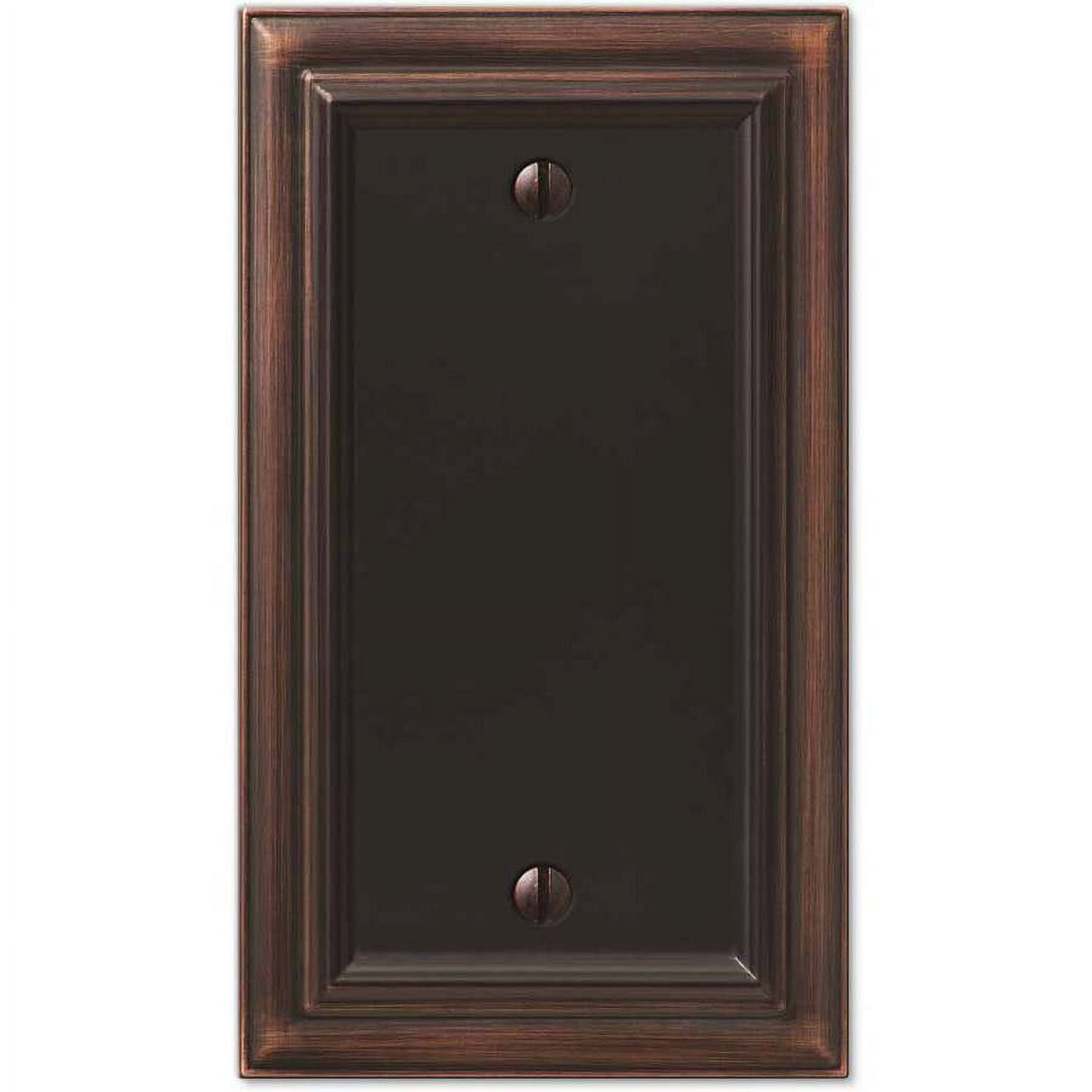 Continental Aged Bronze Cast Metal Single Blank Wallplate