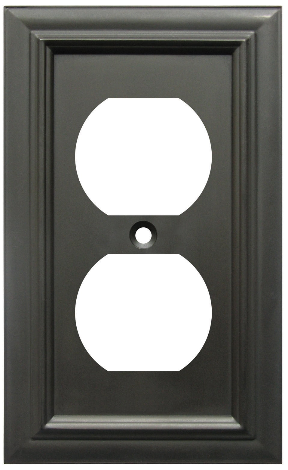 Amerelle 94DORB Continental Cast Metal Wallplate with 1 Duplex Outlet, Oil Rubbed Bronze