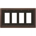 thumbnail image 1 of Amerelle 94R4VB Continental Wallplate, 4 Rocker, Cast Metal, Aged Bronze, 1-Pack, 1 of 5