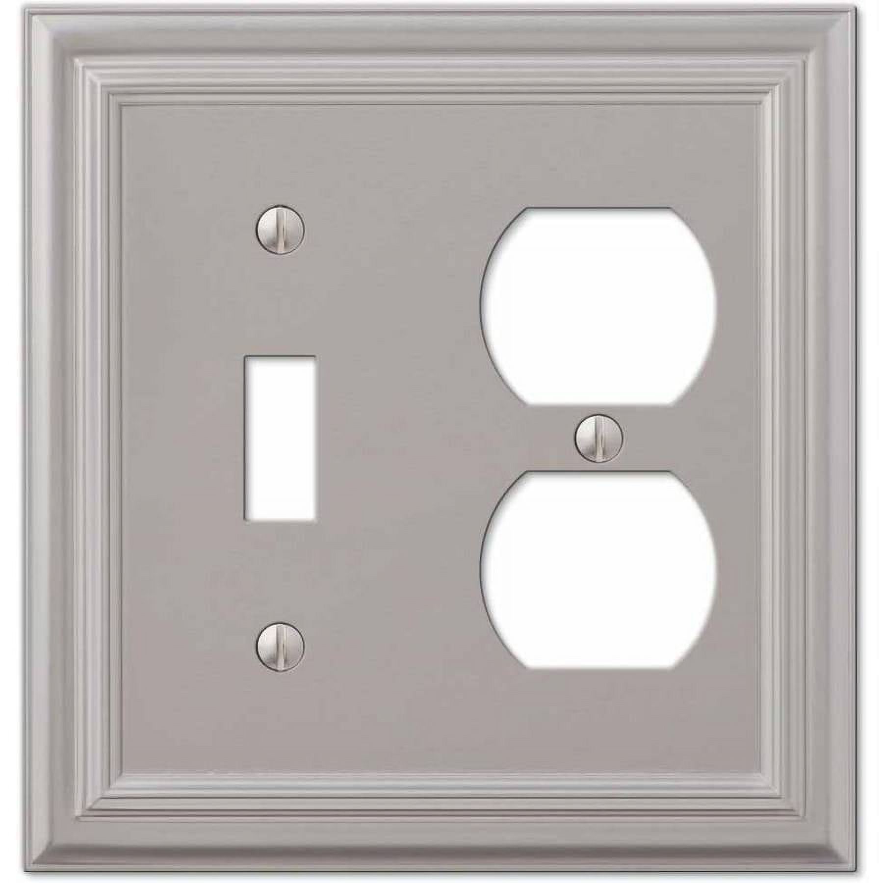 Elumina Continental 1 Duplex Wall Plate, Nickel