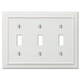 thumbnail image 1 of Amerelle 94TTTW Continental Wallplate, 3 Toggle, Cast Metal, White, 1-Pack, 1 of 4