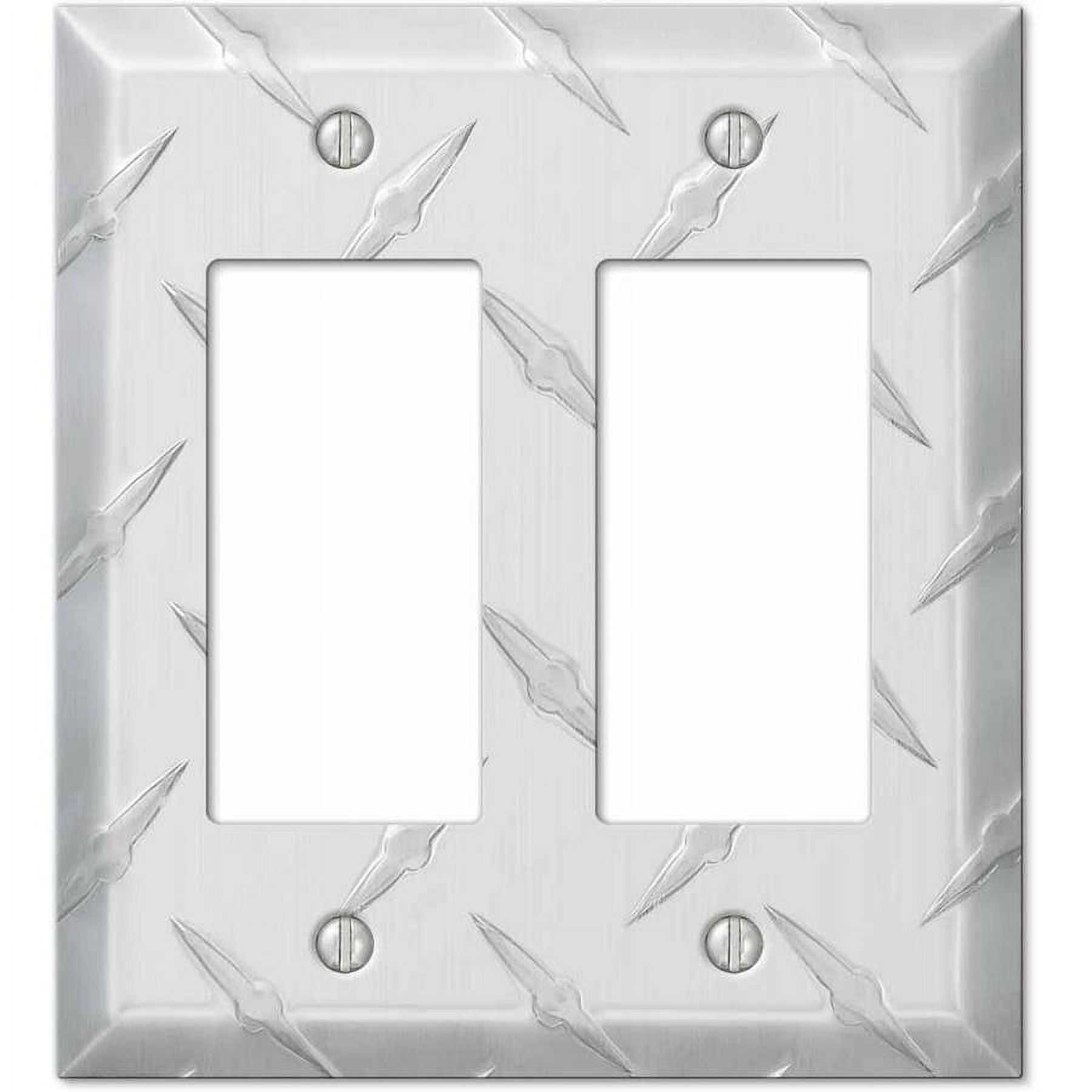 Silver Aluminum Double Rocker Wall Plate
