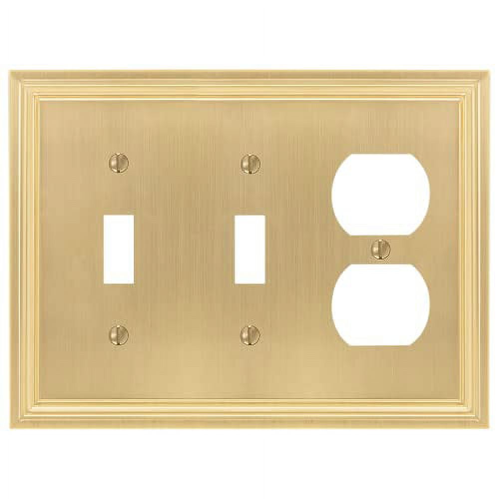 Satin Brass 3-Gang Metal Wall Plate