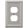 thumbnail image 1 of Amerelle Chelsea 1-Gang Stamped Steel Outlet Wall Plate, Brushed Nickel 149DBN, 1 of 4