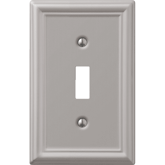 Amerelle Chelsea Stamped Steel Switch Wall Plate - Single Pack Indoor & Outdoor Use, NEC-Compliant