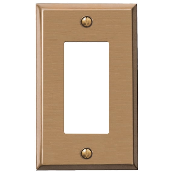 Amerelle Edwardian Single GFCI Wall Plate Cover Brushed Bronze Finish