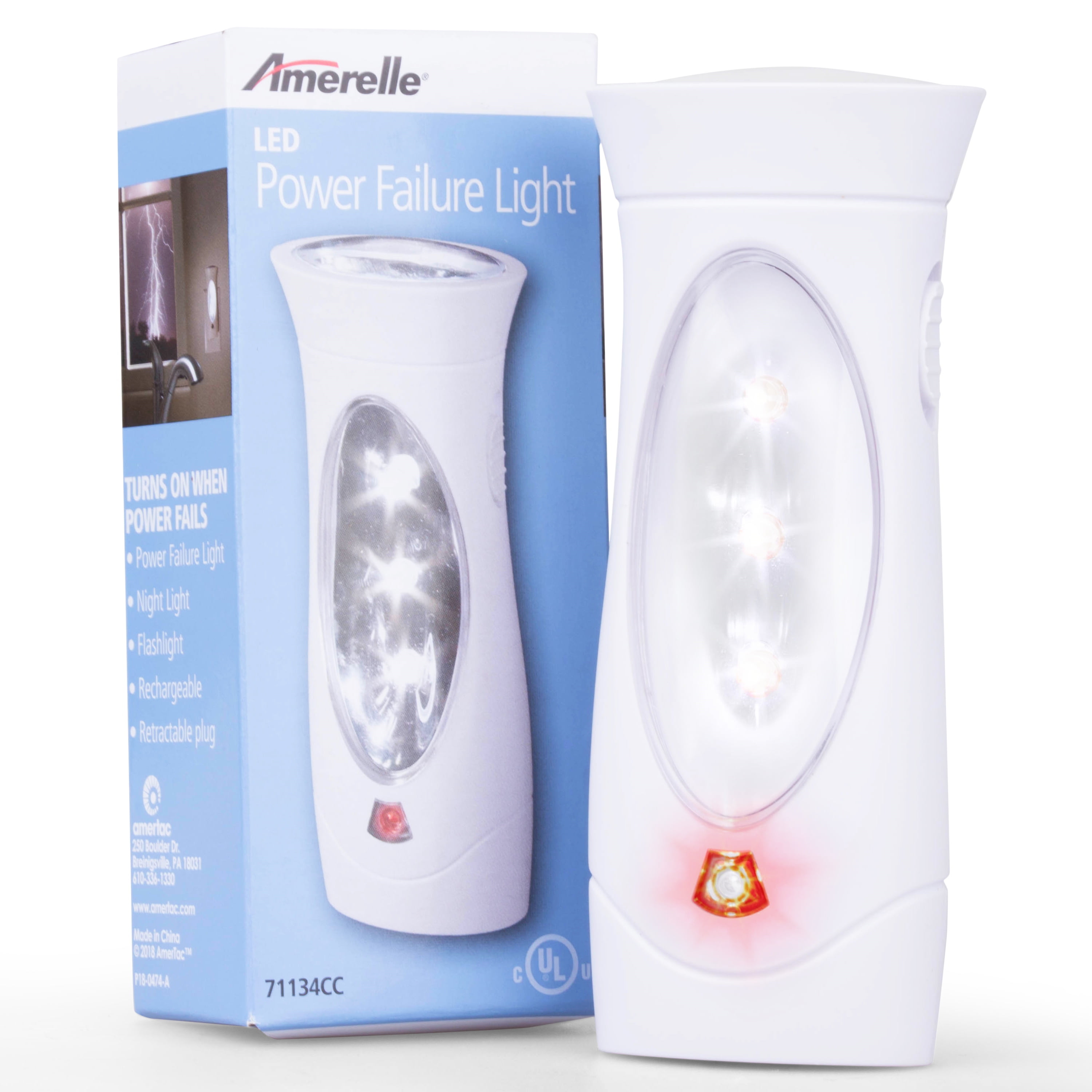 Amerelle Motion Sensor Night Light - LED Plug In Night Light With