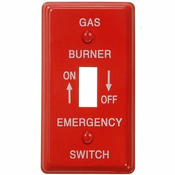 Amerelle Gas Burner Emergency Steel Utility Switch Plate 1-Toggle for Surface Mount Box C976T