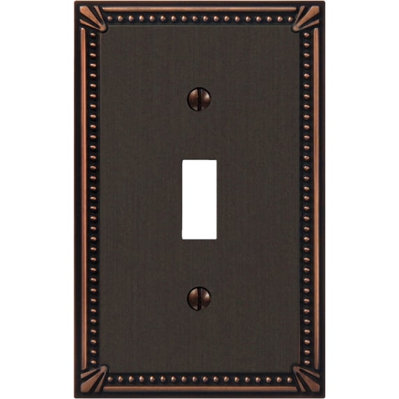 Amerelle 74TDB Moderne Wallplate 1 Toggle Cast Metal Aged Bronze 1-Pack