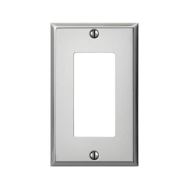 Amerelle PRO 1-Gang Stamped Steel Rocker Decorator Wall Plate, Polished ...