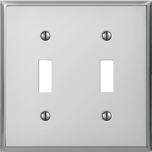 Amerelle PRO Stamped Steel Switch Wall Plate - Pack of 2  Indoor & Outdoor Use, NEC-Compliant