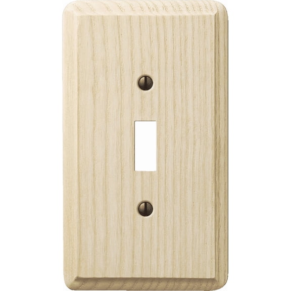 Amerelle Wood Switch Wall Plate - Single Pack  Indoor & Outdoor Use, NEC-Compliant