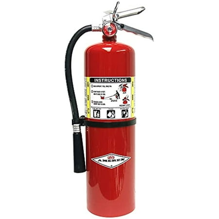 Amerex 10 Pound ABC Dry Chemical Fire Extinguisher With Aluminum Valve.