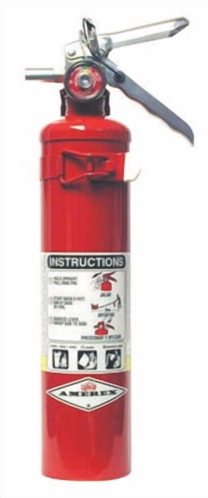 Amerex?? 2.5 Pound Stored Pressure ABC Dry Chemical 1A:10B:C Multi-Purpose Fire Extinguisher For Class A, B And C Fires With Anodized Aluminum Valve, Vehicle Bracket And Nozzle.
