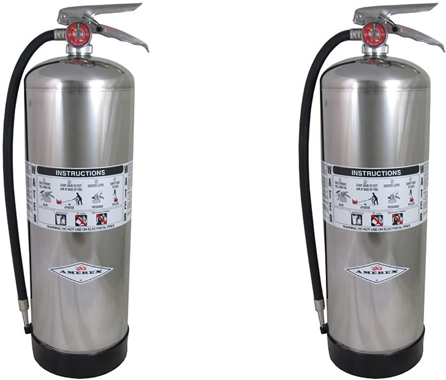 Amerex 240, 2.5 Gallon Water Class A Fire Extinguisher (2 PACK)