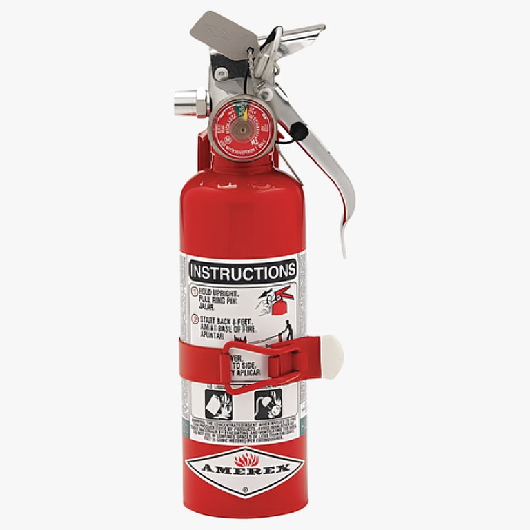 Amerex Halotron Fire Extinguisher, 1.4 lb, Class B C, for Home