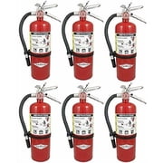 Amerex B402, 5lb ABC Dry Chemical Class Fire Extinguisher, with Wall Bracket, 6-pack