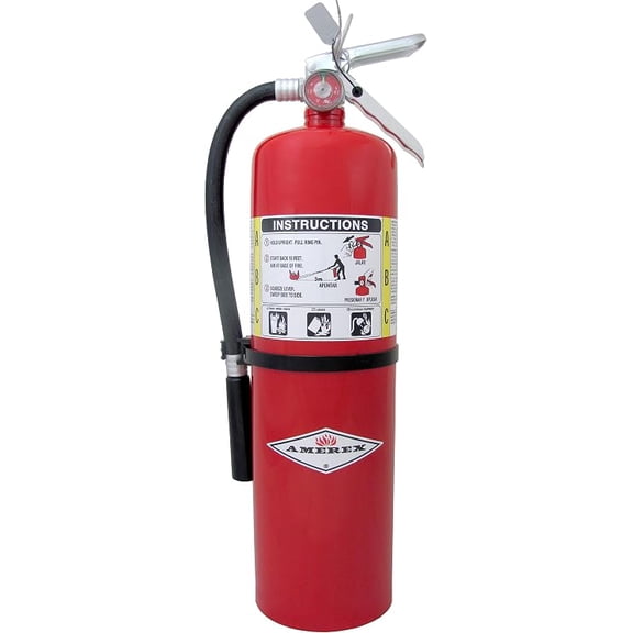 Amerex B456, 10 Pound ABC Dry Chemical Multi-Purpose Fire Extinguisher, Class A B C Rated, Includes Wall Mount Bracket, UL & Marine Approved