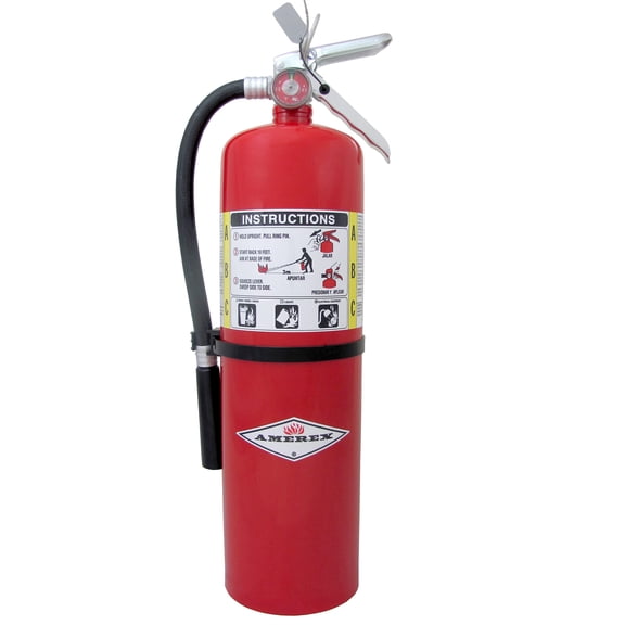 Amerex B456 ABC Dry Chemical Fire Extinguisher with Aluminum Valve, 10 lb CA2