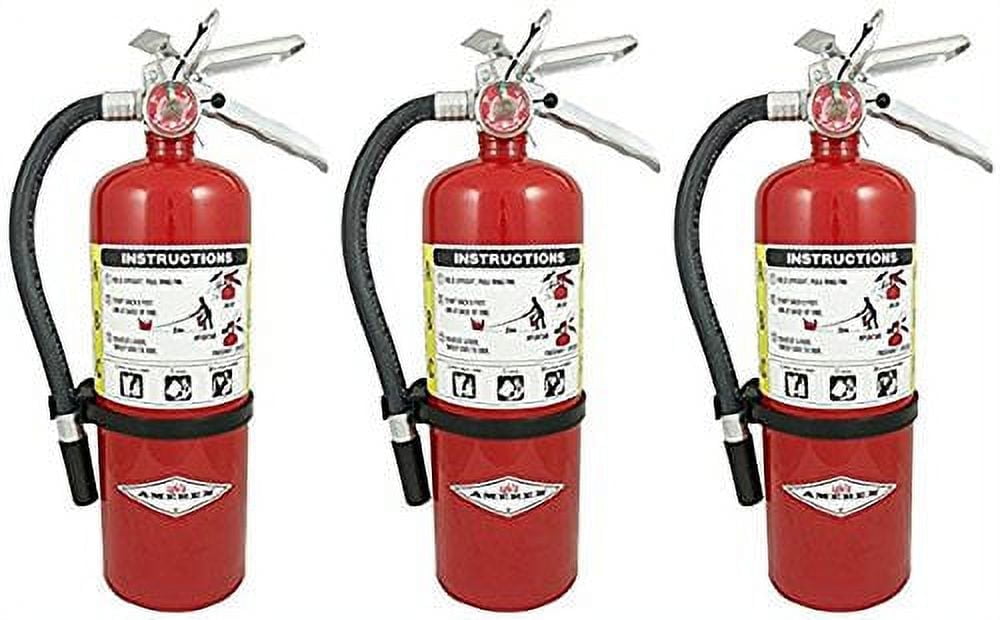 Amerex B500 Rechargeable ABC Dry Chemical Fire Extinguisher, 5 lb, 3-Pack