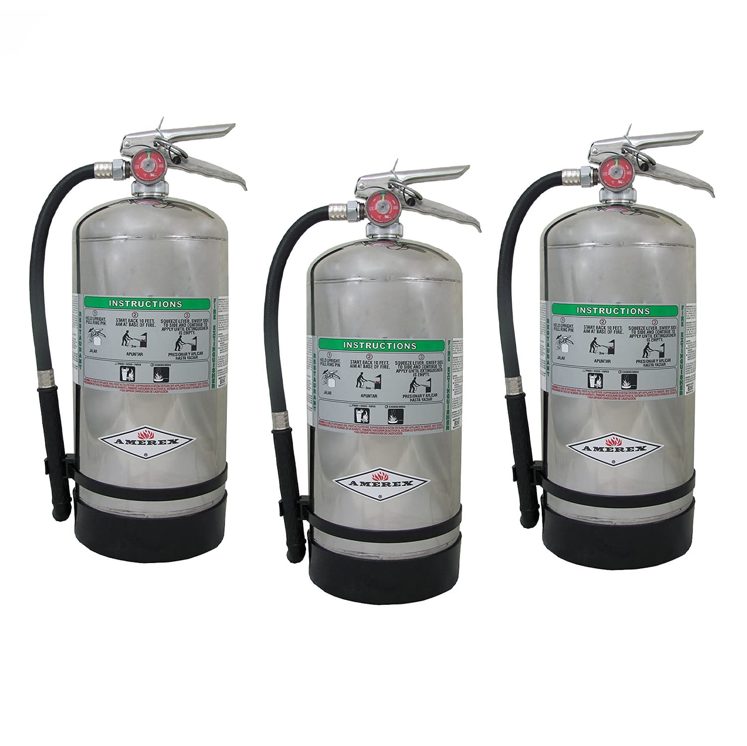 Amerex C260 6 Liter Wet Chemical Fire Extinguisher for Kitchen Use - 2 Pack