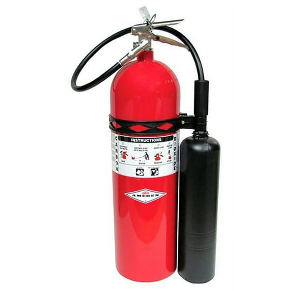 Amerex B2680336 CO2 Fire Extinguisher - Wall Mount - Type BC - Red - 15 lbs