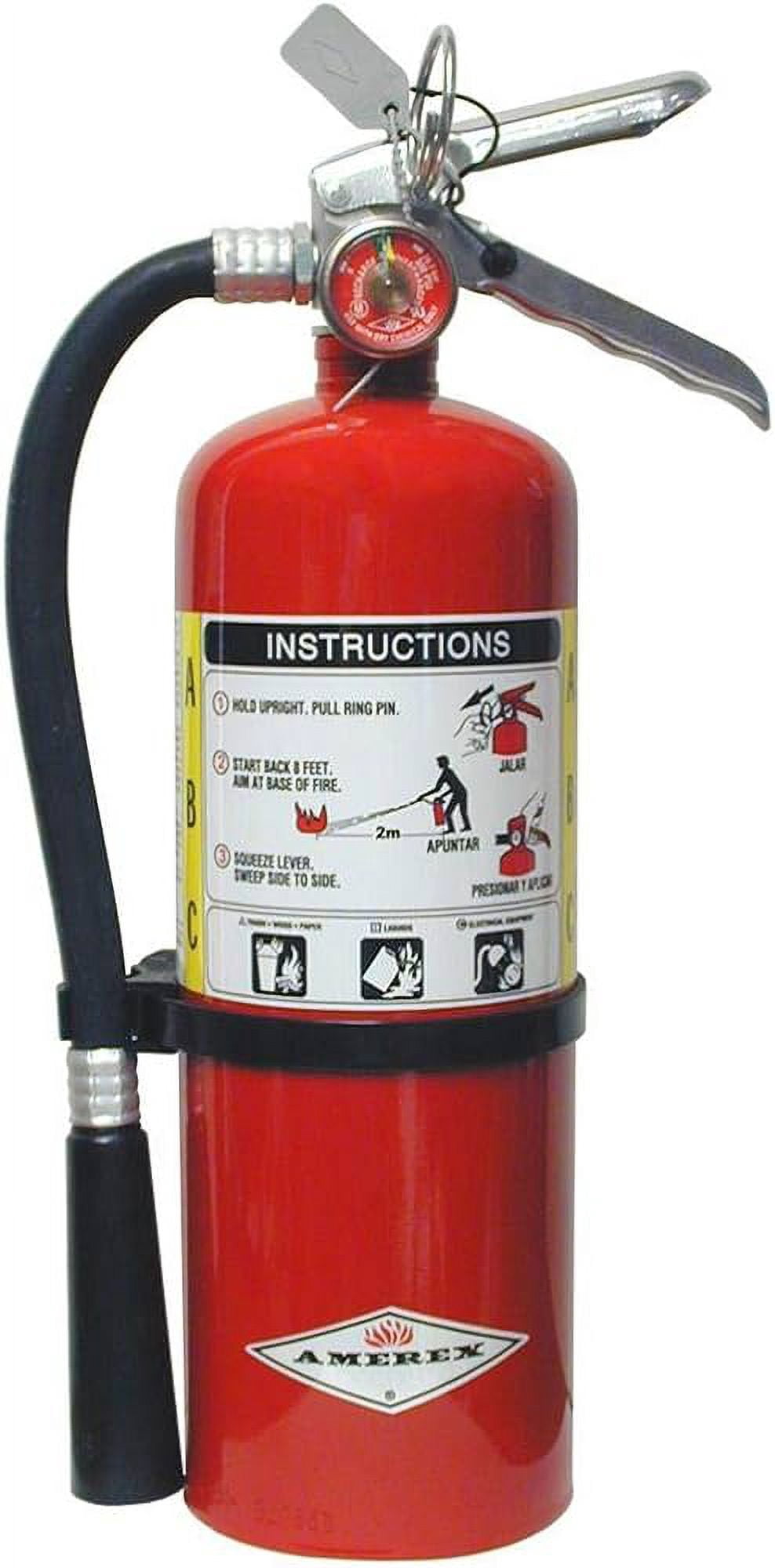 Amerex Durable ABC- Dry Chemical Fire Extinguishers, Red, 2.75 lbs