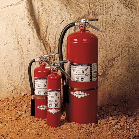Amerex Rechargeable BC- Dry Chemical Fire Extinguishers, Steel Red