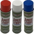 thumbnail image 1 of Ameri-Stripe Red/White/Blue Outdoor Eco-Friendly Grass Field Marking Paint - 3 Cans, 18 oz. Each - Water Based - Memorial Day/4th of July - Great for Yards and Stencils, 1 of 4