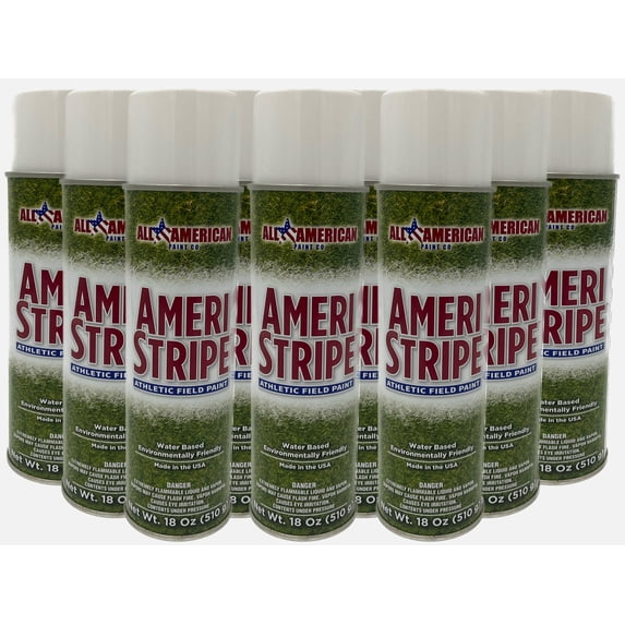 Ameri-Stripe White Athletic Field Marking Spray Paint - 1 Case (12 Cans) 18 oz of Paint per Can