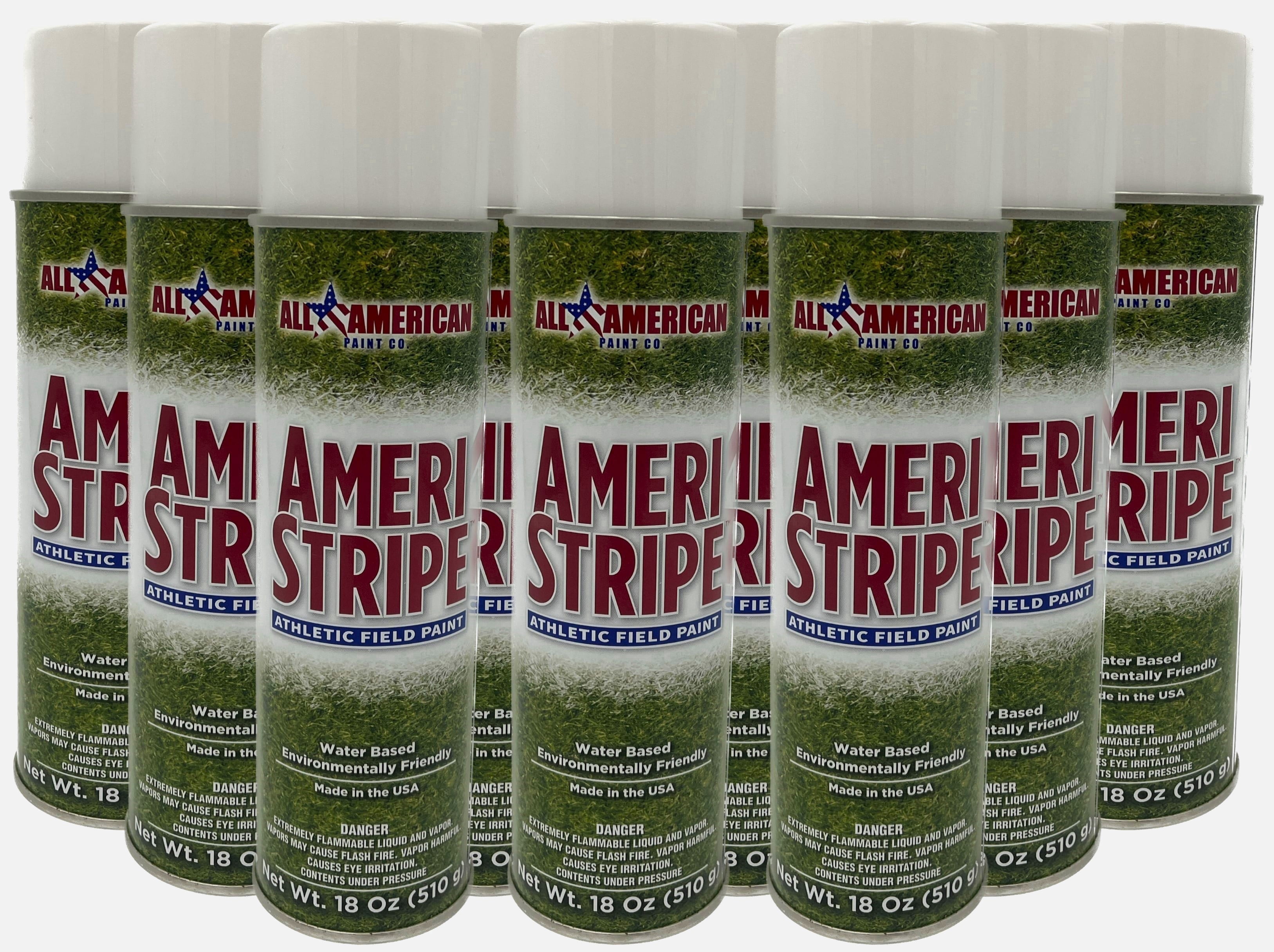 Ameri-Stripe White Athletic Field Marking Spray Paint - 1 Case (12 Cans) 18 oz of Paint per Can