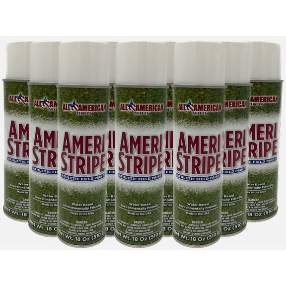 Ameri-Stripe White Athletic Field Marking Spray Paint - 1 Case (12 Cans) 18 oz of Paint per Can