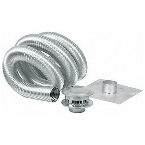 Ameri-Vent Chimney Liner,3" x 35 ft.,Aluminum 3ALK35