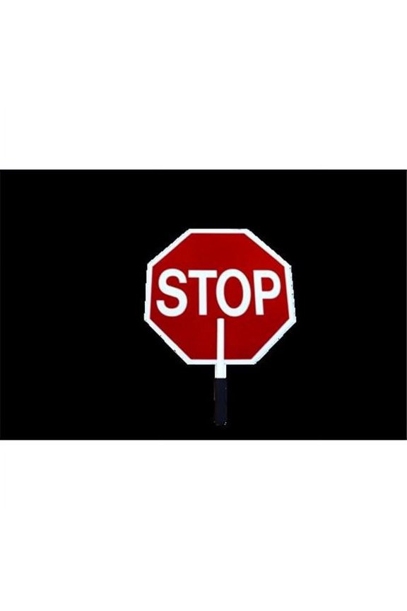 O-SSCR18 18 in. Coroplast - Engineer Grade Reflective Lightweight Crossing Guard, Construction & Traffic Control Stop&Stop Paddle