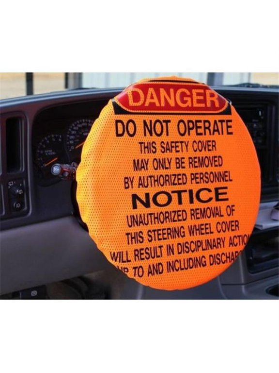 18 in. Orange Mesh Steering Wheel Cover