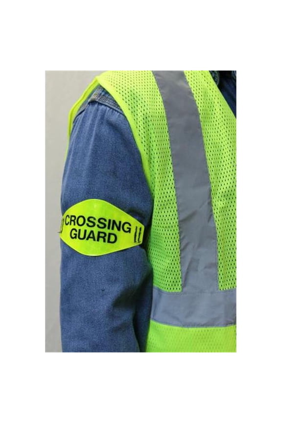 J-SAB30-L Lime Reflective Crossing Guard Arm Bands