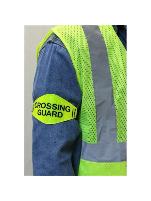 J-SAB30-L Lime Reflective Crossing Guard Arm Bands