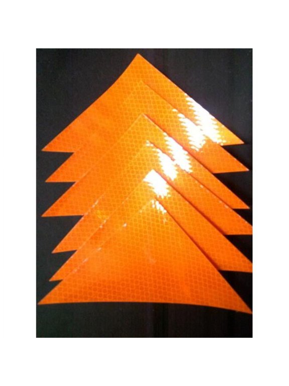 N-RT0406-ORG Orange Vehicle & Building Reflective Triangles - Pack of 6