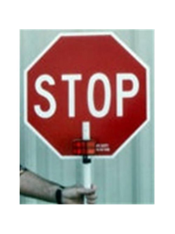 O-SSCE18 18 in. Coroplast - Non-Rflective Lightweight Crossing Guard, Construction &Traffic Control Stop& Stop Paddle Lightest Paddle On Todays Market
