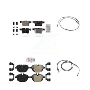 AmeriBRAKES Front Rear Ceramic Disc Brake Pads and Wear Sensors Kit for Car BMW X3 X4 KNW-100186