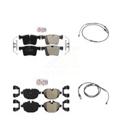 AmeriBRAKES Front Rear Ceramic Disc Brake Pads and Wear Sensors Kit for Car BMW X3 X4 KNW-100187