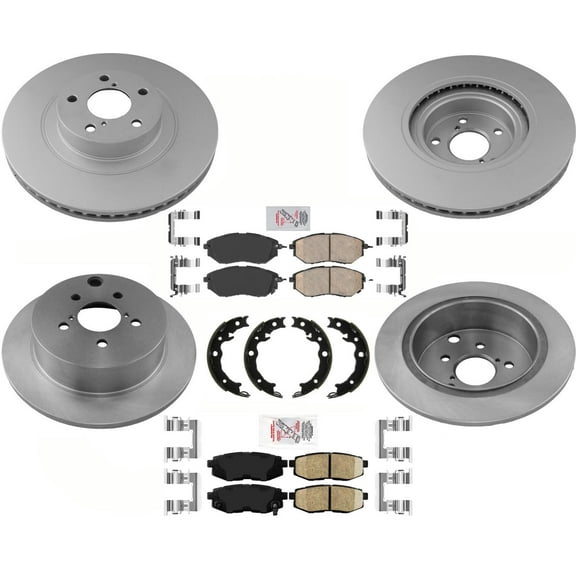 AmeriBRAKES Front & Rear Disc Brake Rotors & Pads For 2014-2018 Subaru Forester