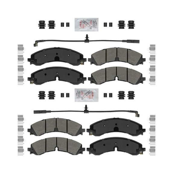 AmeriBRAKES Front & Rear Fleet Duty Disc Brake Pads For Silverado 2500HD 20-23