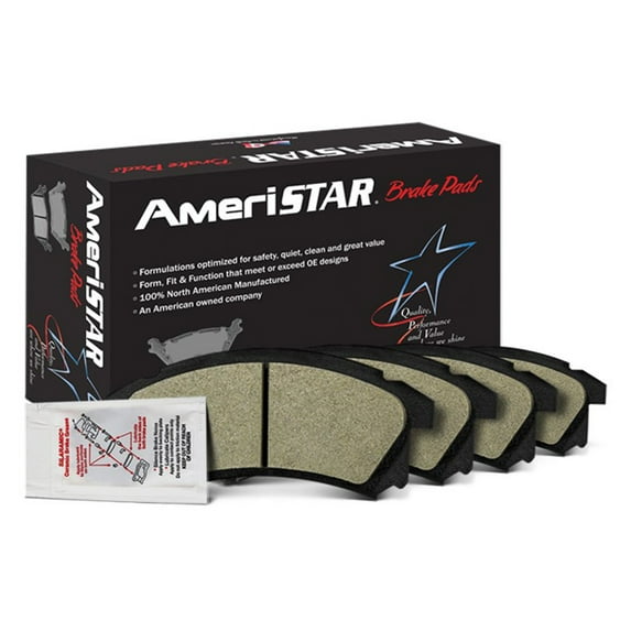 AmeriBRAKES Semi-Metallic Disc Brake Pads with included lubricant, AmeriSTAR STM702 - For F-150 Ram 1500 Expedition Ram 2500 Ram 3500 Dur Fits select: 1999-2003 FORD F150, 2005-2008 DODGE RAM 1500